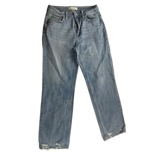 Vervet Blue Distressed Denim Jeans Womens 26 Light/Medium Wash Edgy